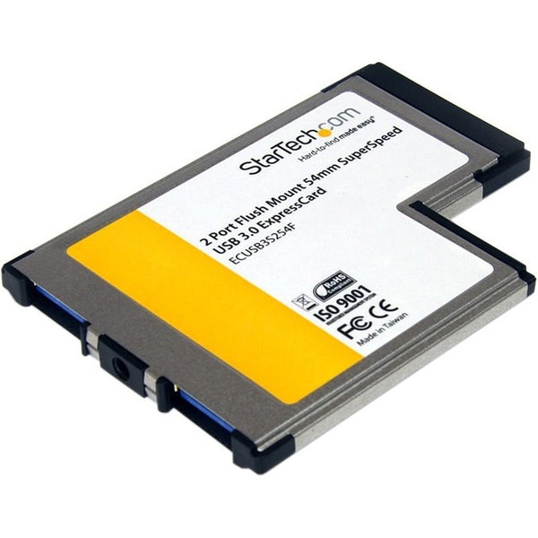 StarTech.com 2 Port Flush Mount ExpressCard 54mm SuperSpeed USB 3.0 Card Adapter with UASP Support - American Tech Depot