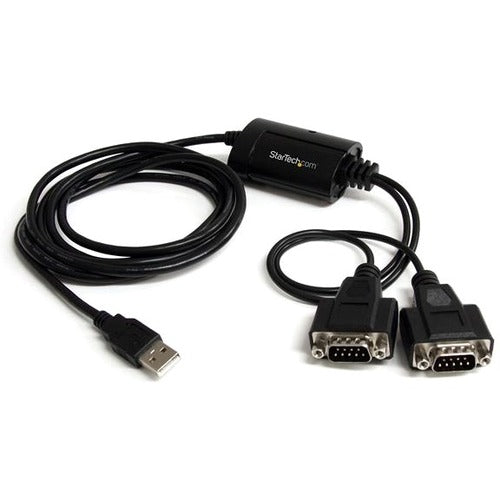 StarTech.com USB to Serial Adapter - 2 Port - COM Port Retention - FTDI - USB to RS232 Adapter Cable - USB to Serial Converter - American Tech Depot
