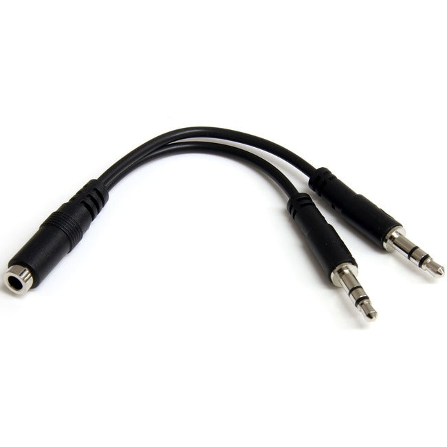 StarTech.com 3.5mm 4 Position to 2x 3 Position 3.5mm Headset Splitter Adapter - F-M - American Tech Depot