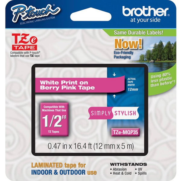 Brother PTouch 1-2" Laminated TZe Tape