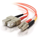 C2G-3m LC-SC 62.5-125 OM1 Duplex Multimode Fiber Optic Cable (TAA Compliant) - Orange - American Tech Depot