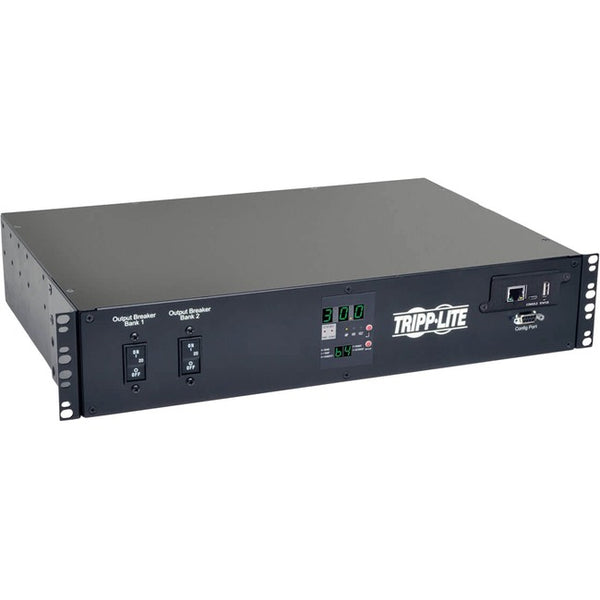 Tripp Lite PDU Switched ATS 208V 30A 16 C13; 2 C19; 1 L6-30R Horizontal 2U TAA