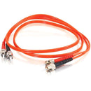 C2G-2m ST-ST 62.5-125 OM1 Duplex Multimode Fiber Optic Cable (TAA Compliant) - Orange - American Tech Depot