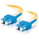 C2G-10m SC-SC 9-125 OS1 Duplex Singlemode Fiber Optic Cable (TAA Compliant) - Yellow - American Tech Depot