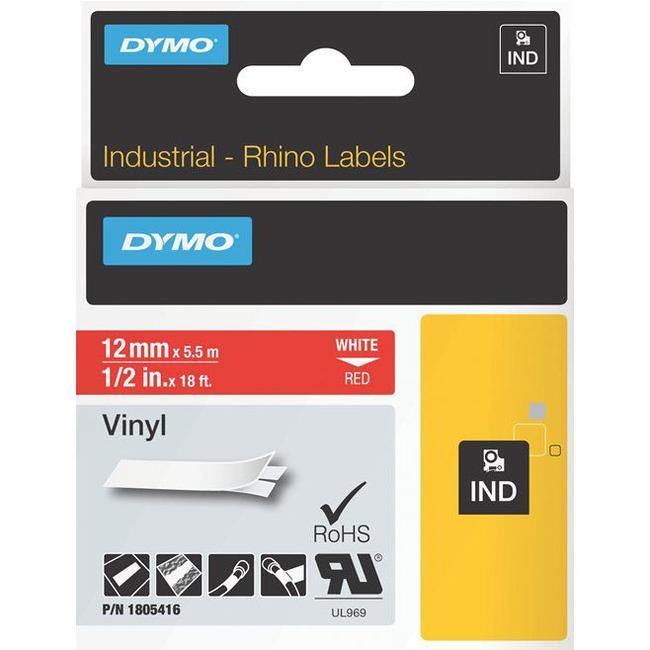 Dymo White on Red Color Coded Label - American Tech Depot