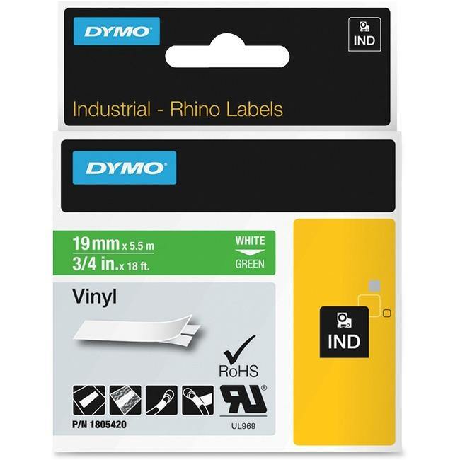 Dymo Colored 3-4" Vinyl Label Tape - American Tech Depot