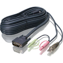 IOGEAR 10' Dual-Link DVI KVM Cable, USB and Audio-Mic, TAA Compliant - American Tech Depot