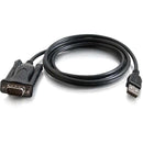 C2G 5ft USB to DB9 Serial RS232 Adapter Cable - USB to Serial RS232 Adapter - American Tech Depot