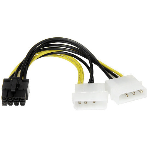 StarTech.com 6in LP4 to 8 Pin PCI Express Video Card Power Cable Adapter - American Tech Depot