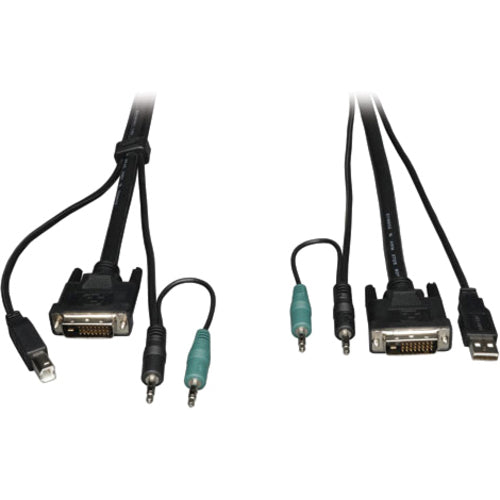Tripp Lite 15ft Cable Kit for Secure DVI - USB - Audio KVM Switches - American Tech Depot