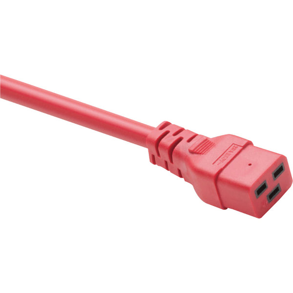 Unirise Usa, Llc Power Cord C19 - C20, 12awg, 20amp, 250v, Heavy Duty Sjt Jacket, Red, 8ft, C19 -