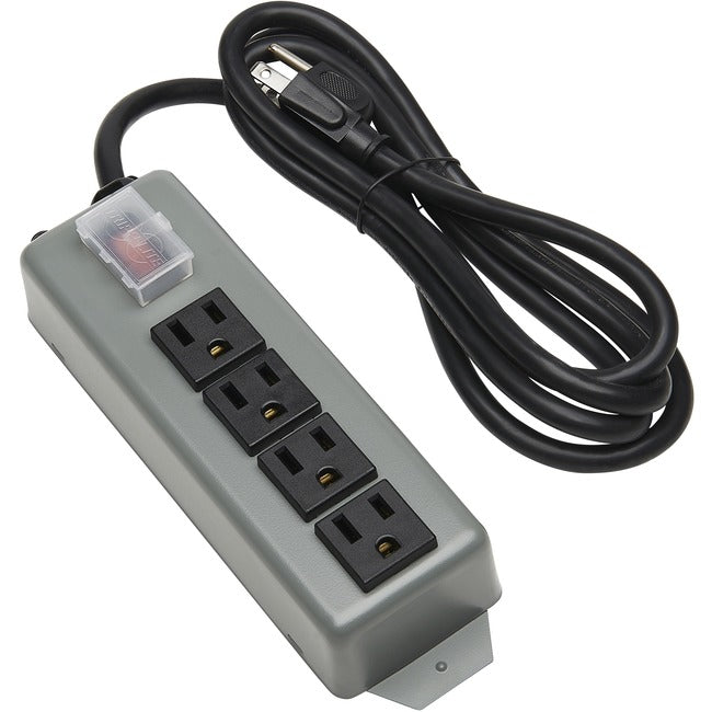 Tripp Lite Waber Industrial Power Strip 4 outlet 6' Cord Locking Switch Cover - American Tech Depot