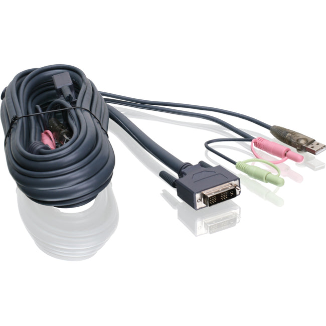 IOGEAR 6ft (1.8m) Single Link DVI-D USB KVM Cable - American Tech Depot