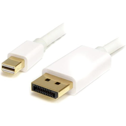 StarTech.com 2m (6 ft) White Mini DisplayPort to DisplayPort 1.2 Adapter Cable M-M - DisplayPort 4k - American Tech Depot