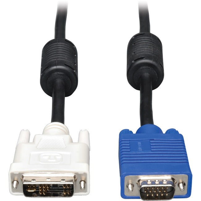 Tripp Lite 6ft DVI to VGA Monitor Cable Shielded with RGB High Resolution DVI-A to HD15 M-M 6' - American Tech Depot