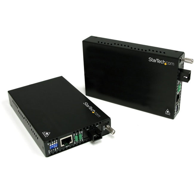 StarTech.com 10-100 Mbps Ethernet Single Mode WDM Fiber Media Converter Kit SC 20km