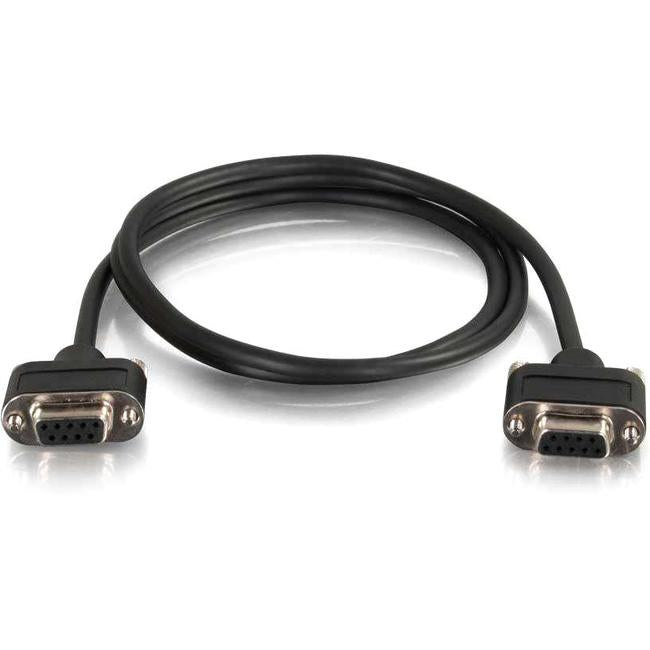 C2G 3ft Serial RS232 DB9 Null Modem Cable with Low Profile Connectors F-F - In-Wall CMG-Rated - American Tech Depot