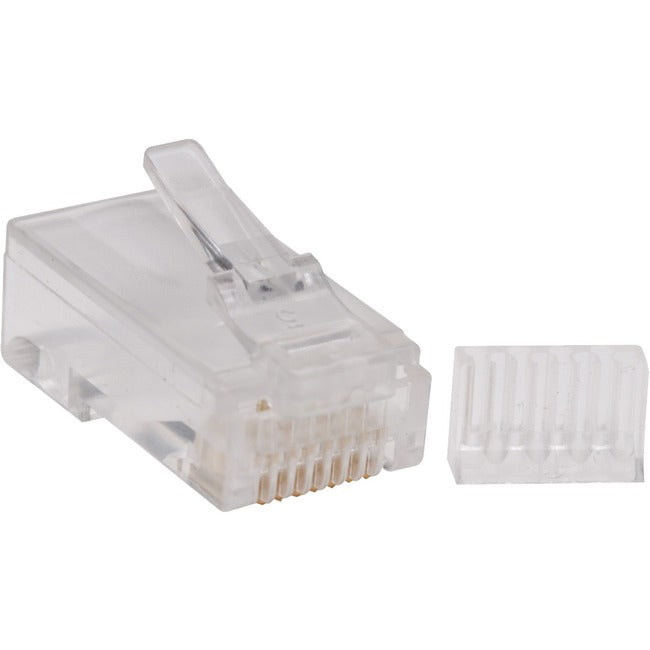 Tripp Lite Cat6 Gigabit RJ45 Modular Connector Plug w- Load Bar 100 Pack - American Tech Depot