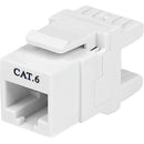 StarTech.com 180° Cat 6 Keystone Jack - RJ45 Ethernet Cat6 Wall Jack White - 110 Type - American Tech Depot