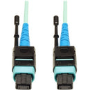 Tripp Lite 5M MTP - MPO Patch Cable 24 Fiber 100GbE Aqua OM3 Plenum 16ft 16' 5 Meter - American Tech Depot