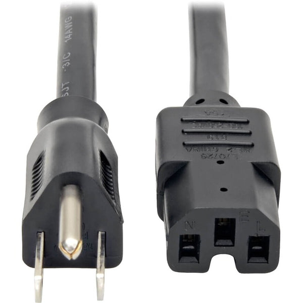 Tripp Lite 8ft Power Cord Cable 5-15P to C15 Heavy Duty 15A 14AWG 8' - American Tech Depot