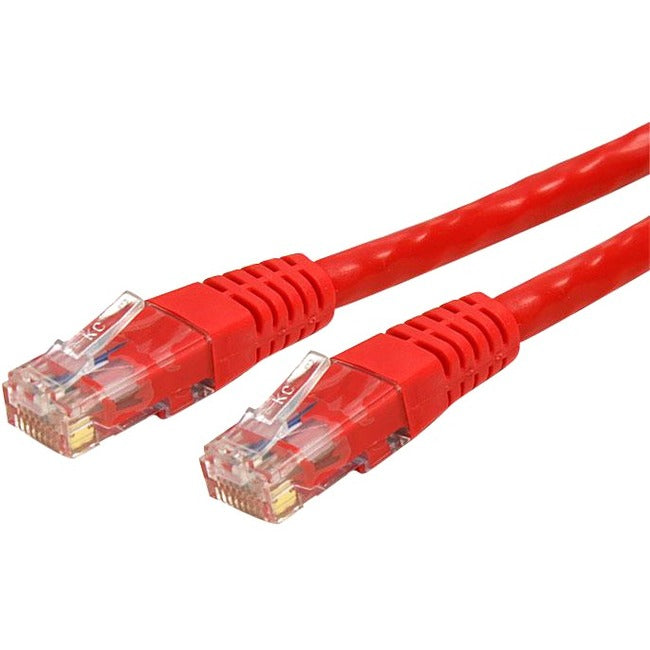 StarTech.com 2ft CAT6 Ethernet Cable - Red Molded Gigabit CAT 6 Wire - 100W PoE RJ45 UTP 650MHz - Category 6 Network Patch Cord UL-TIA - American Tech Depot