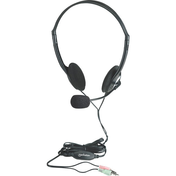 Manhattan Stereo Headset with Microphone and In-Line Volume Control - American Tech Depot