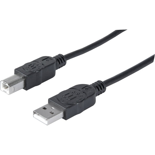 Manhattan Hi-Speed USB 2.0 A Male to B Male Device Cable, 6', Black - American Tech Depot