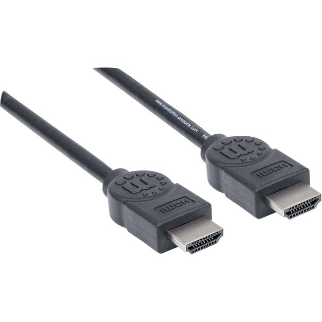 Manhattan HDMI Male to Male High Speed Shielded Cable with Ethernet, 16.5', Black - American Tech Depot
