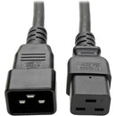 Tripp Lite 10ft Power Cord Extension Cable C19 to C20 Heavy Duty 20A 12AWG 10' - American Tech Depot