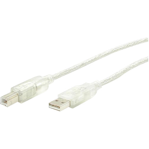 StarTech.com 3 ft Clear A to B USB 2.0 Cable - M-M - American Tech Depot