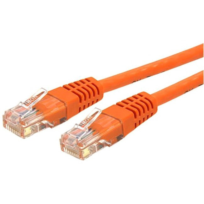 StarTech.com 15ft CAT6 Ethernet Cable - Orange Molded Gigabit CAT 6 Wire - 100W PoE RJ45 UTP 650MHz - Category 6 Network Patch Cord UL-TIA - American Tech Depot
