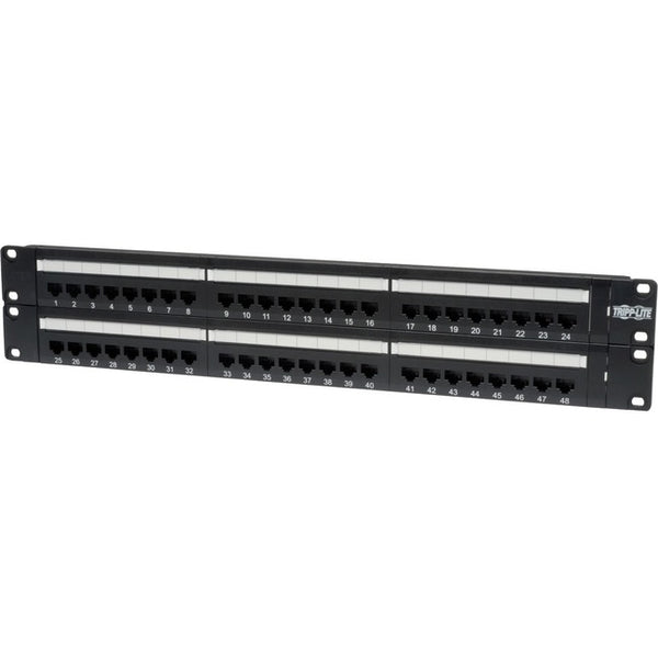 Tripp Lite 48-Port Cat6 Cat5 Patch Panel Rackmount 110 Punch Down RJ45 Ethernet 1URM 568B - American Tech Depot