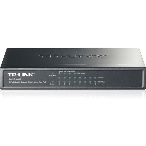 TP-LINK TL-SG1008P 8-Port Gigabit Desktop POE Switch with 4 PoE Ports