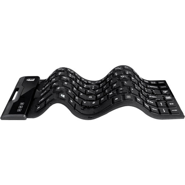 Adesso AKB-212UB - Antimicrobial Waterproof Flex Keyboard (Mini Size)