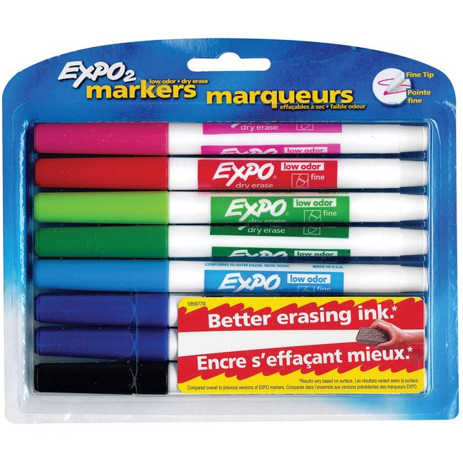 Expo Low-Odor Dry-erase Fine Tip Markers
