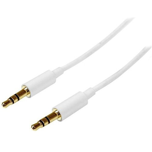 StarTech.com 2m White Slim 3.5mm Stereo Audio Cable - Male to Male - American Tech Depot