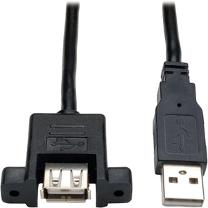 Tripp Lite 6 Inch Panel Mount USB 2.0 Extension Cable USB A to Panel Mount A Male-Female - American Tech Depot