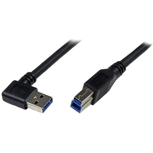StarTech.com 1m Black SuperSpeed USB 3.0 Cable - Right Angle A to B - M-M - American Tech Depot