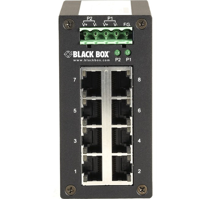 Black Box Hardened Gigabit Edge Switch, 8-Port