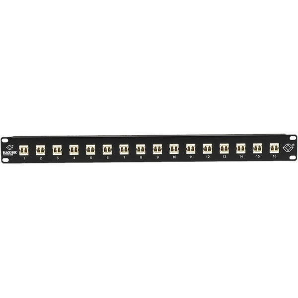 Black Box Connect Rackmount Preloaded Fiber Panel - 1U, (16) LC Duplex