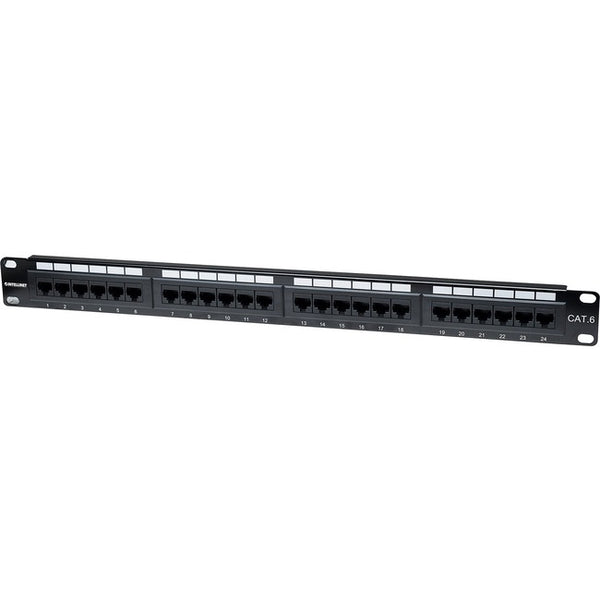 Intellinet Network Solutions 24-Port Rackmount Cat6 UTP 110-Krone Patch Panel, 1U