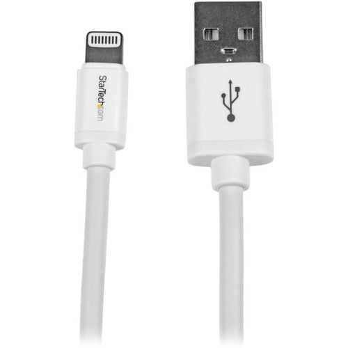 StarTech.com 2m (6ft) Long White Apple® 8-pin Lightning Connector to USB Cable for iPhone - iPod - iPad - American Tech Depot