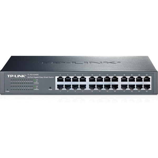 TP-LINK TL-SG1024DE 24-Port Gigabit Easy Smart Switch with 24 10-100-1000 Mbps RJ45 Ports, MTU-Port-Tag-Based VLAN, QoS and IGMP