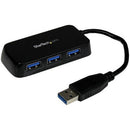 StarTech.com Portable 4 Port SuperSpeed Mini USB 3.0 Hub - Black - American Tech Depot