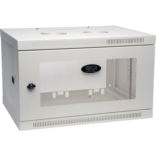 Tripp Lite 6U Wall Mount Rack Enclosure Server Cabinet Wallmount Doors Sides White - American Tech Depot