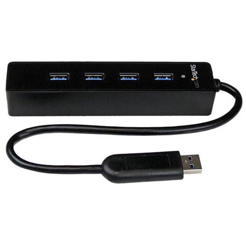 StarTech.com 4 Port Portable SuperSpeed USB 3.0 Hub with Built-in Cable - American Tech Depot