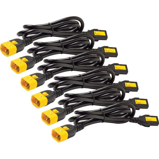 APC by Schneider Electric Power Cord Kit (6 ea), Locking, C13 to C14, 1.2m, North America - American Tech Depot