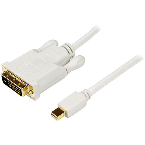StarTech.com 3 ft Mini DisplayPort to DVI Adapter Converter Cable - Mini DP to DVI 1920x1200 - White - American Tech Depot