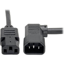 Tripp Lite 6ft Power Cord Extension Cable Left Angle C14 to C13 Heavy Duty 15A 14AWG 6' - American Tech Depot